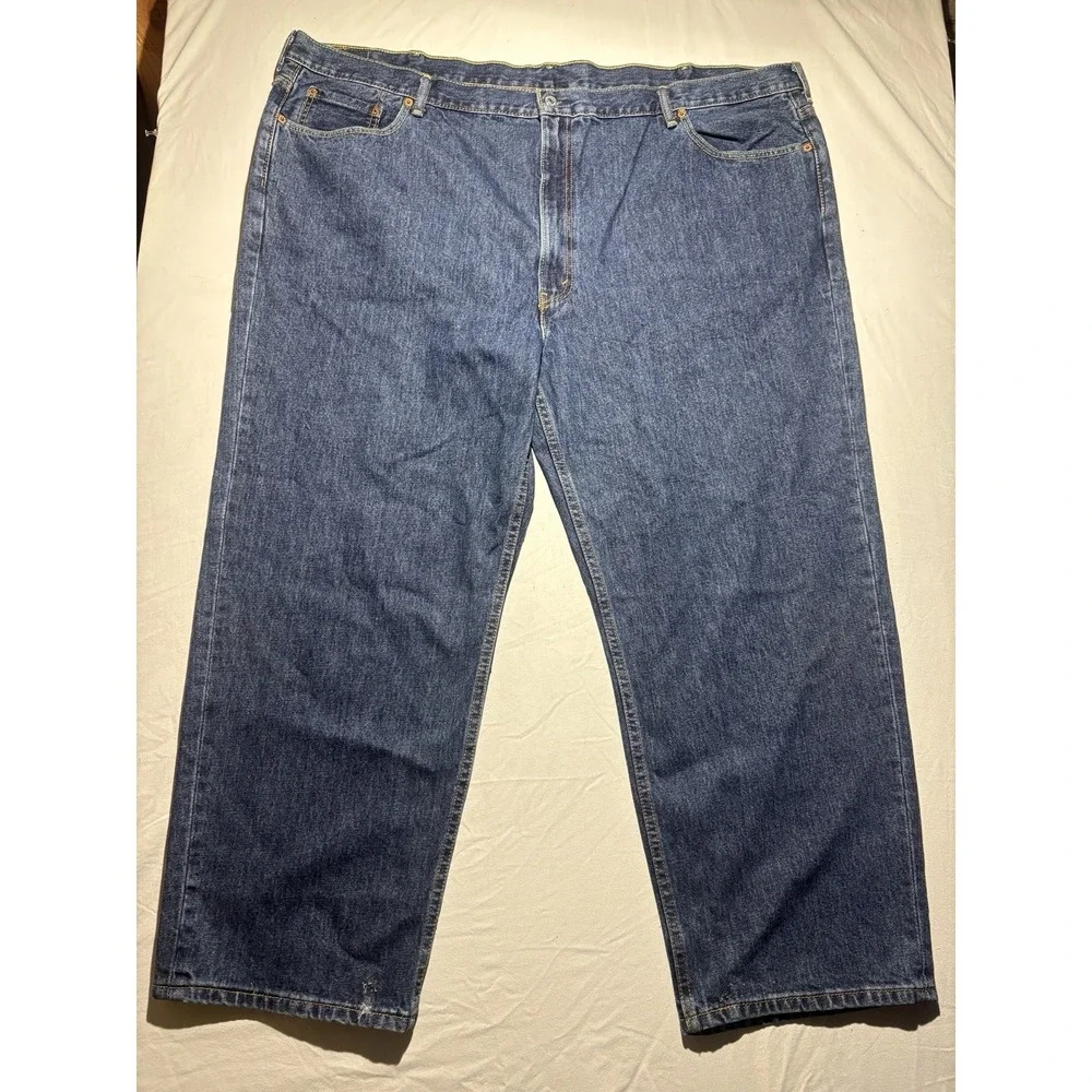 Levis 550 Relaxed Fit Jeans Mens 52x29 Blue Denim Big Tall Cotton Pants